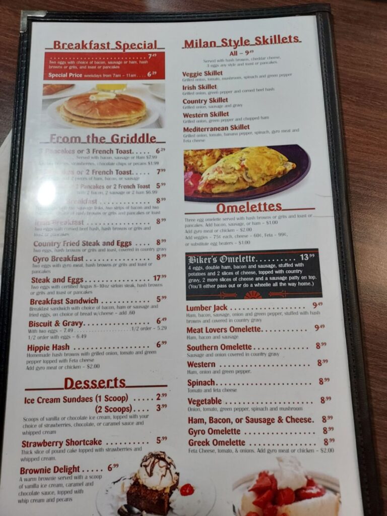 Milan Coney Island Menu 3